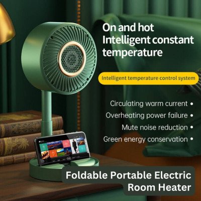 Foldable Portable Electric Heater Low Noise Quiet For Small Spaces