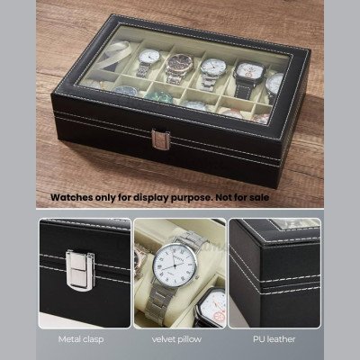12 Slot Watch Organizer Case for Men & Women